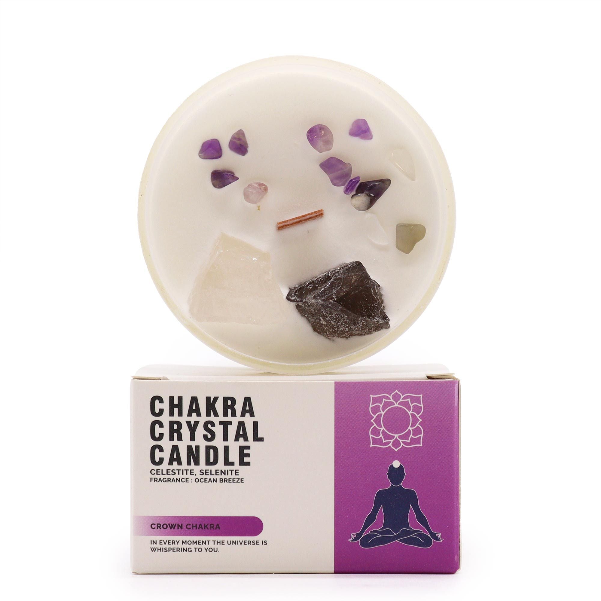 Crystal Candle — Crown Chakra