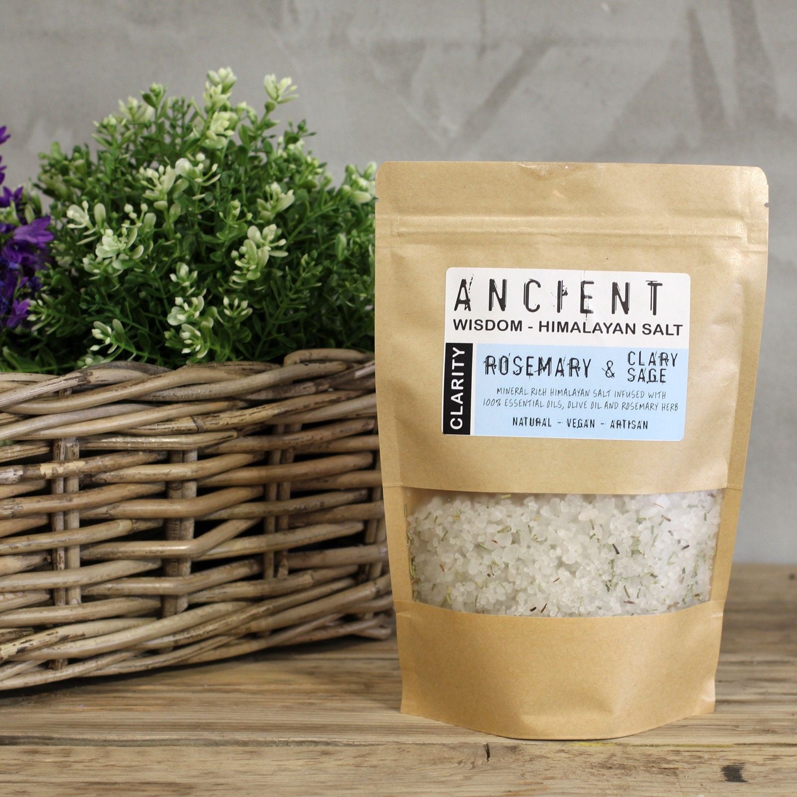 Himalayan Bath Salt Blend — Clarity (Rozemarijn &amp; Salie) — 500g