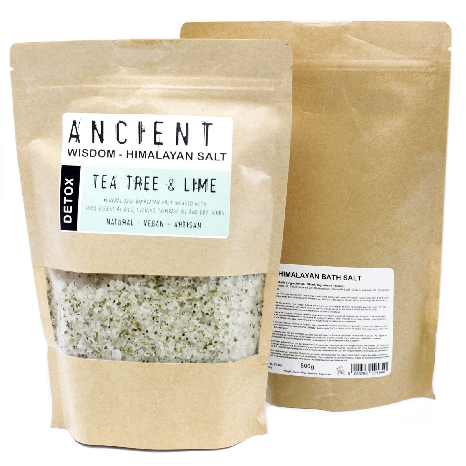 Himalayan Bath Salt Blend — Detox (Tea Tree &amp; Limoen) — 500g