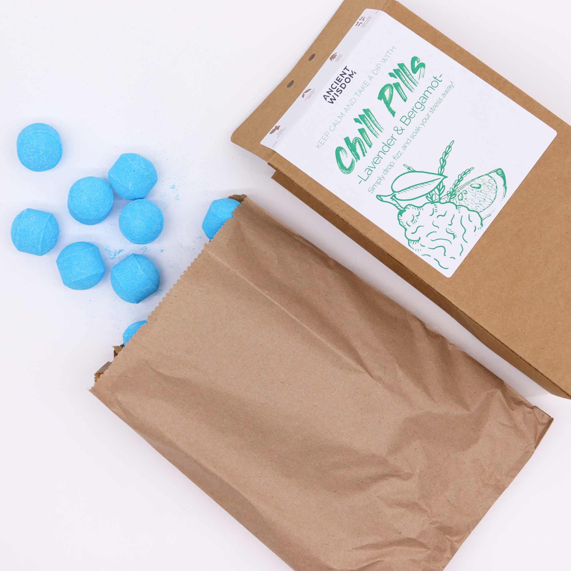 Lavender & Bergamot Chill Pills — Bath Bombs Gift Pack (350g)