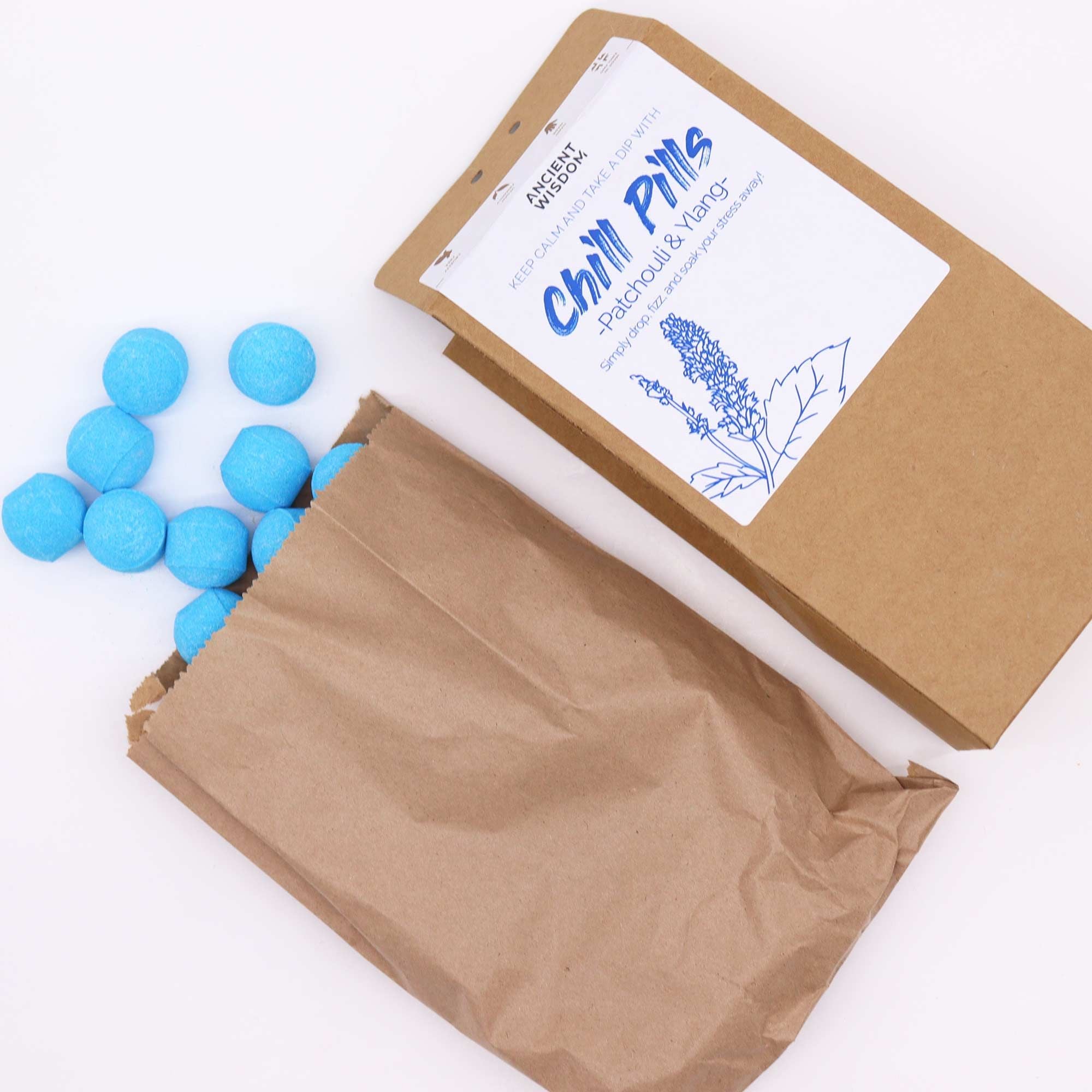 Ylang & Patchouli Chill Pills — Bath Bombs Gift Pack (350g)