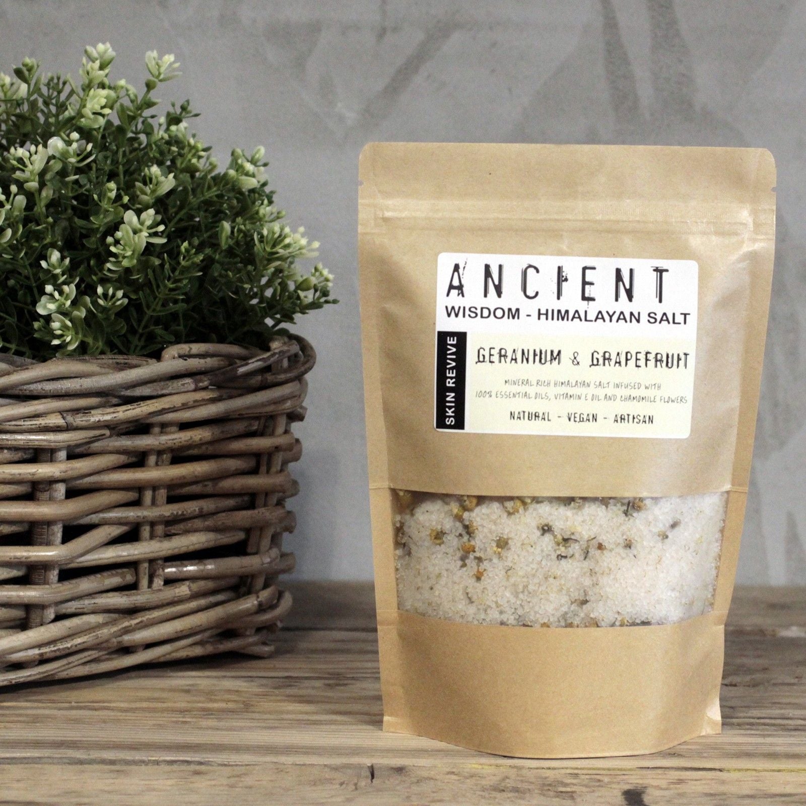 Himalayan Bath Salt Blend — Skin Revive (Geranium & Grapefruit) — 500g