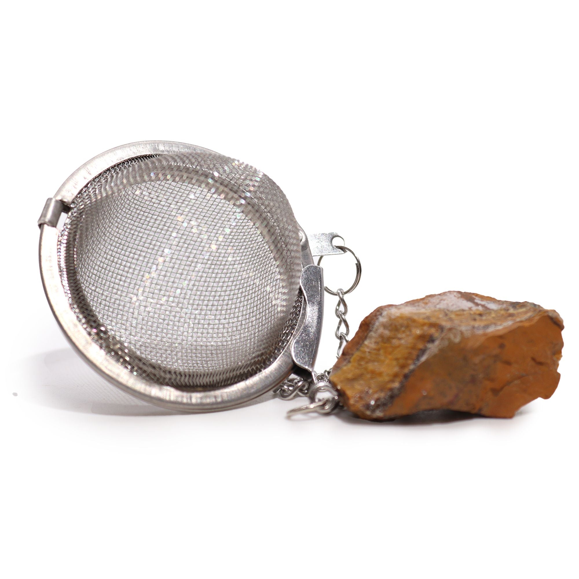 Gold Tiger’s Eye Crystal Tea Strainer