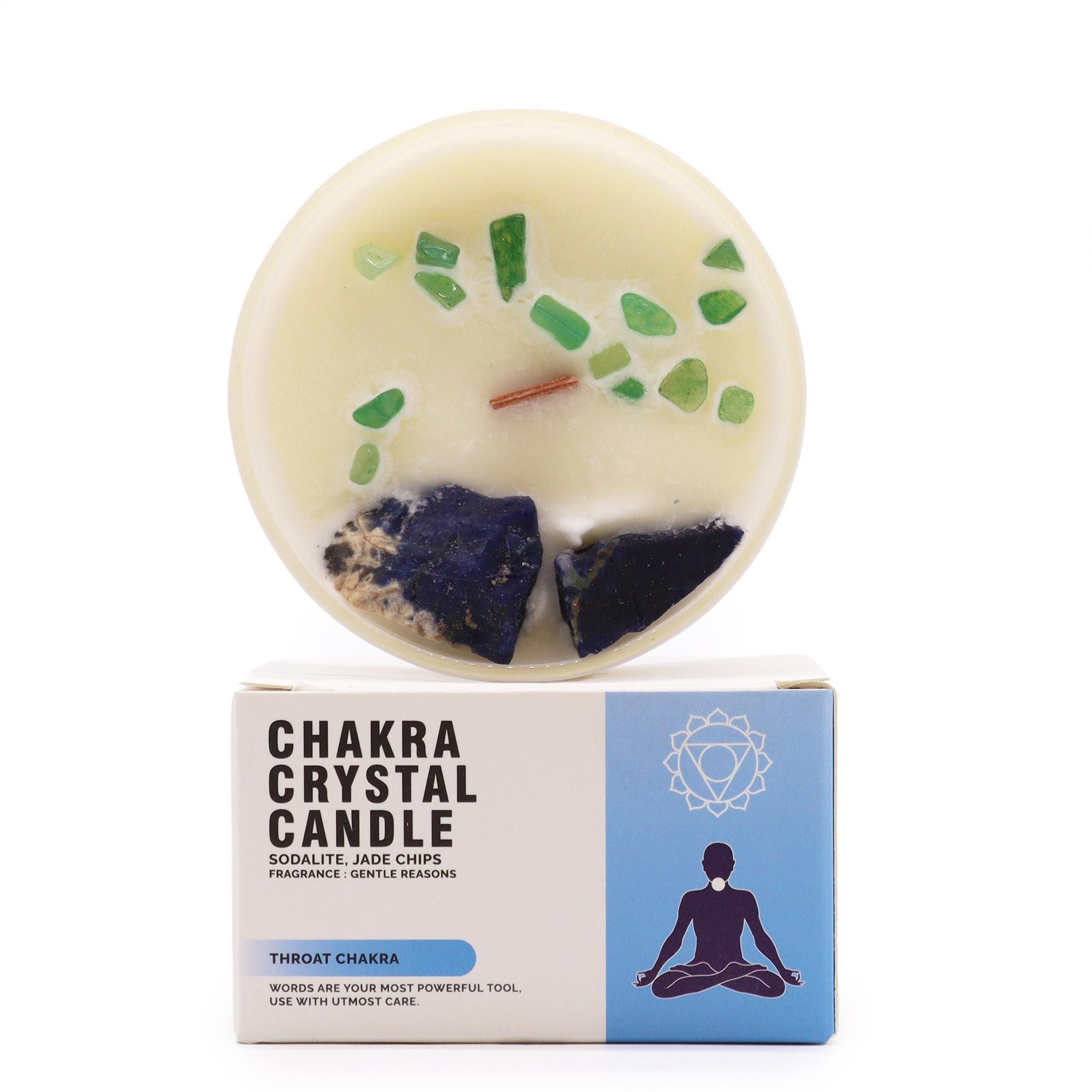 Crystal Candle — Throat Chakra