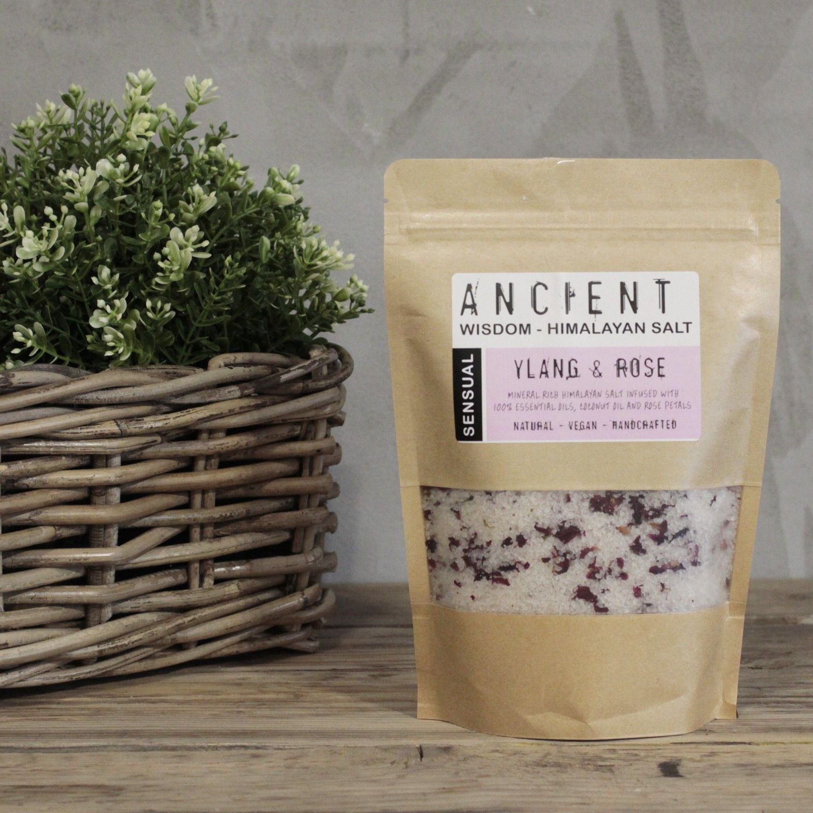Himalayan Bath Salt Blend — Sensual (Ylang Ylang &amp; Kokos) — 500g