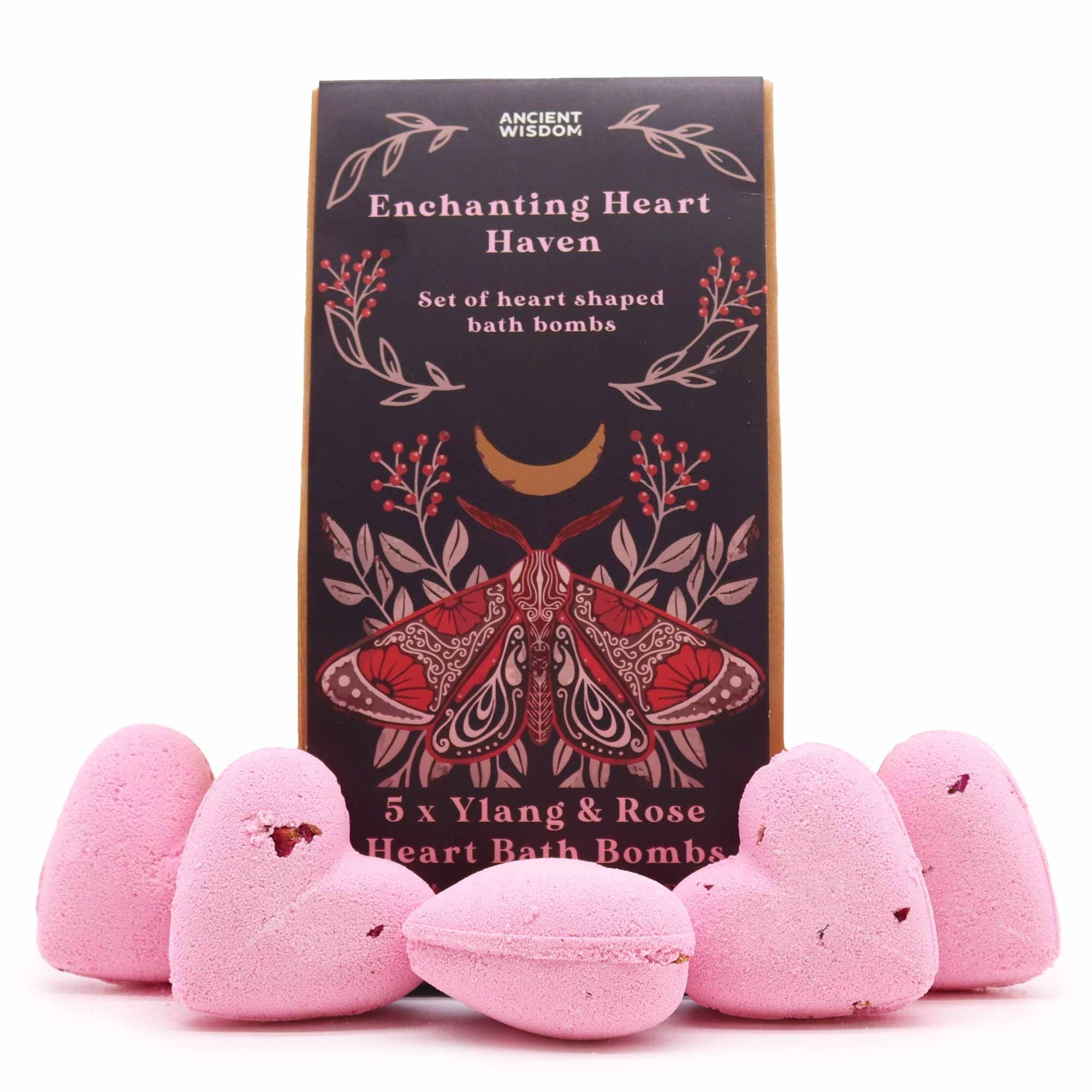 Heart Haven Bath Bomb Set — Ylang &amp; Rose (350g)