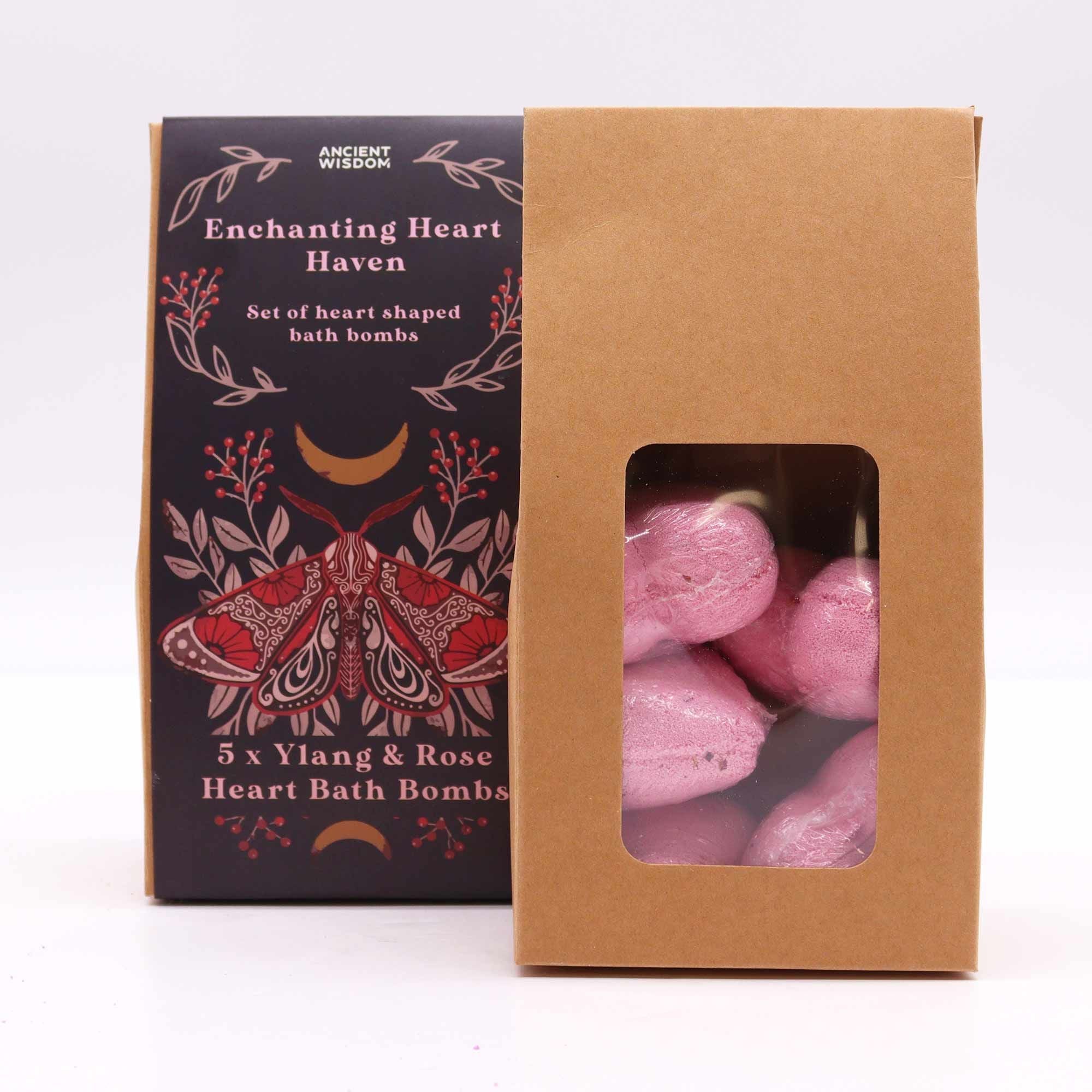 Heart Haven Bath Bomb Set — Ylang &amp; Rose (350g)